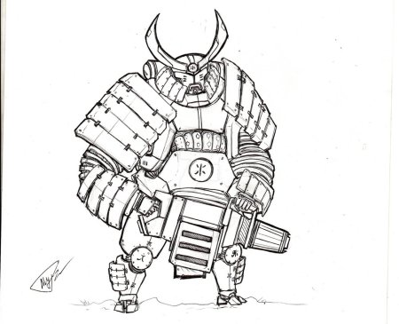 Самурайский доспех сбоку