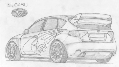 Subaru Impreza WRX раскраска