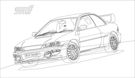 Раскраска Субару WRX