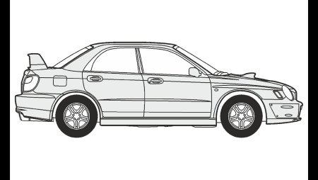 Раскраска Субару WRX