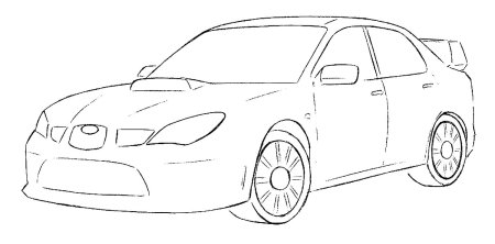 Subaru WRX STI раскраска