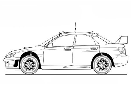 Раскраска Субару WRX