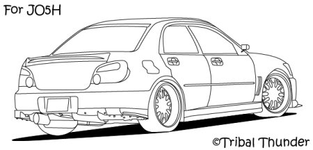 Subaru Impreza WRX раскраска