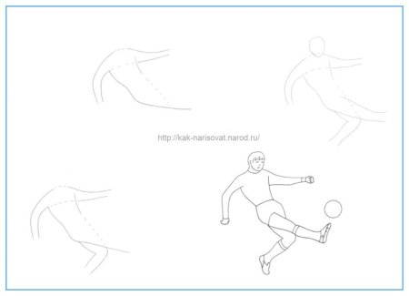 Человек в движении рисунок карандашом поэтапно