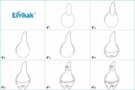 Патрик рисунок поэтапно