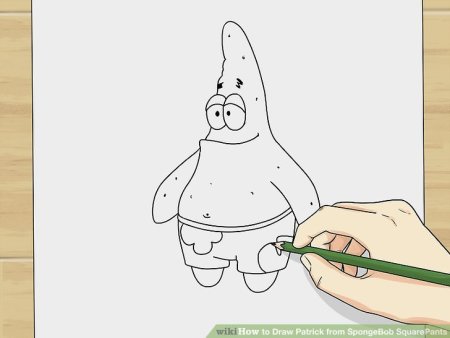 Нарисовать Патрика карандашом