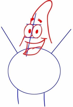 Патрик из Спанч Боба нарисовать поэтапно