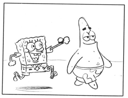 Спанч Боб карандашом