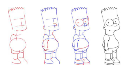 Рисунки поэтапно карандашом мультяшек