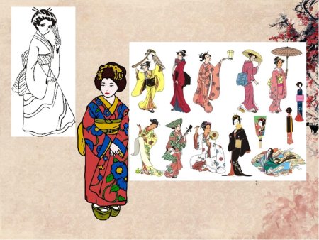Иллюстрации одежды в японской культуре
