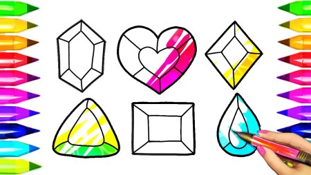 Как нарисовать Кристалл на бумаге