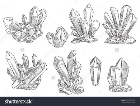 Кристалл карандашом