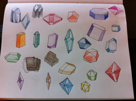 Скетчбук Кристаллы