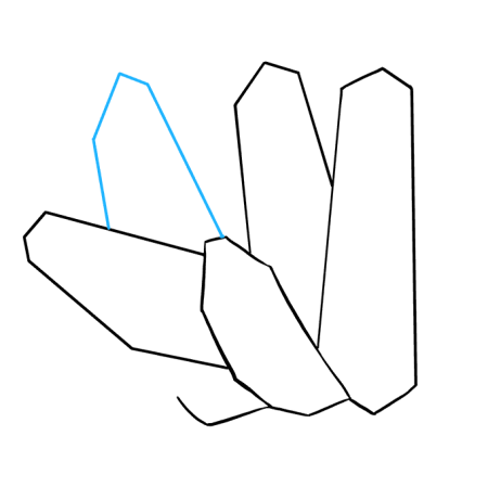 Поэтапное рисование кристаллов