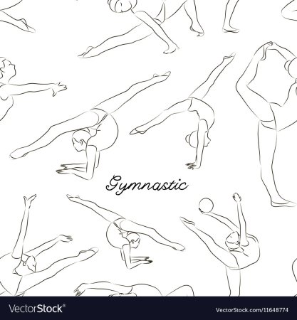 Гимнастические позы для срисовки