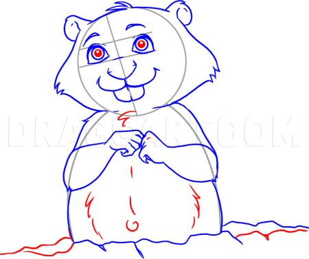 Нарисовать сурка поэтапно