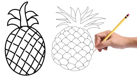 Как нарисовать ананас поэтапно