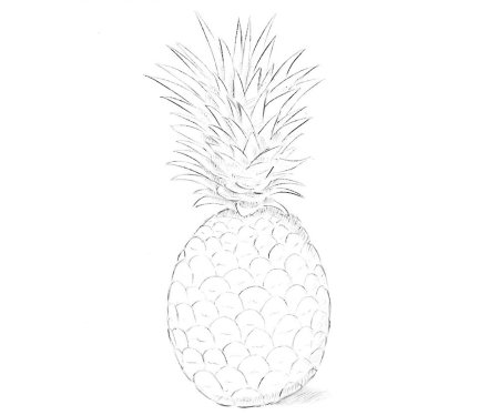 Рисование ананас