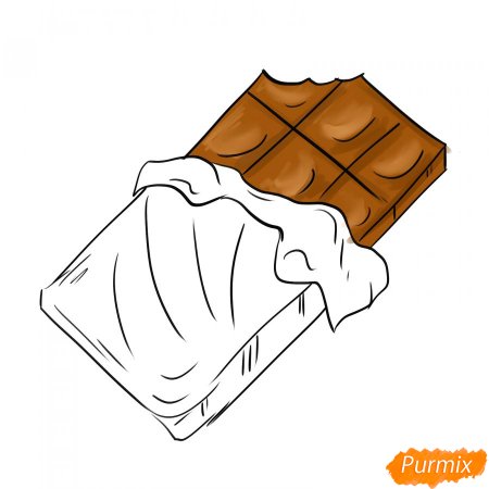 Легкие рисунки шоколадки