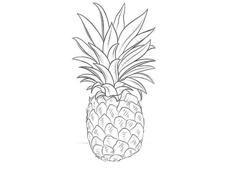 Ананас трафарет