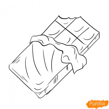 Рисунок шоколадки для срисовки