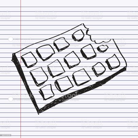 Рисунок шоколадки карандашом