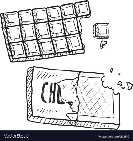 Плитка шоколада раскраска