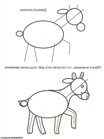 Как нарисовать козу поэтапно