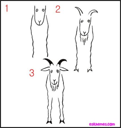 Схемы рисования животных для детей