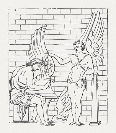 Миф о Дедале и Икаре рисунок