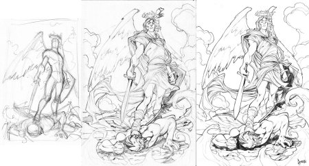 Фэнтези комиксы карандашом