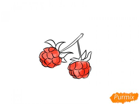 Морошка ягода рисунок лёгкий