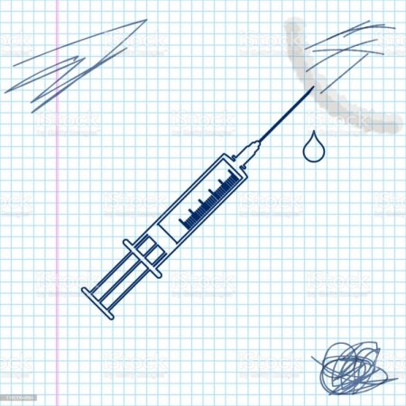 Шприц легкий рисунок