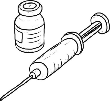 Раскраска уколы для детей