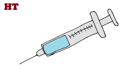 Шприц рисунок