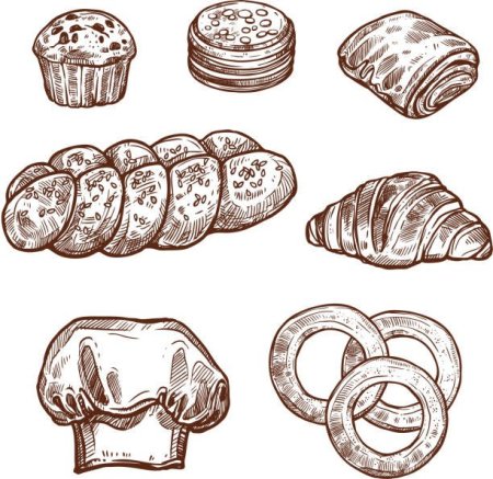 Булочка эскиз