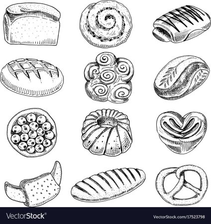 Булочка эскиз