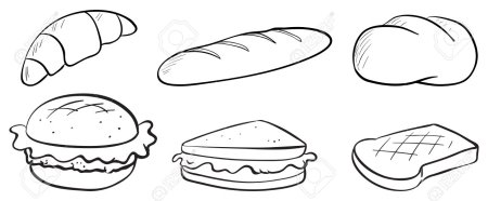 Трафарет хлеба для рисования