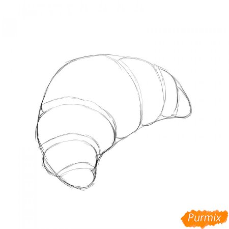 Круассан рисунок поэтапно