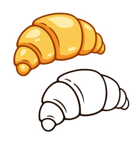 Круассан нарисованный