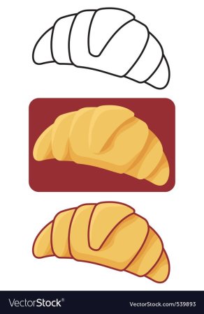 Круассан рисунок карандашом