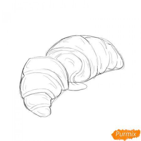 Круассан рисунок карандашом