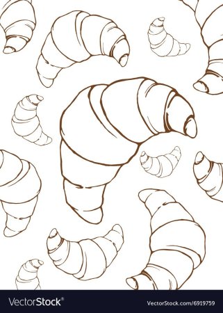 Круассан раскраска