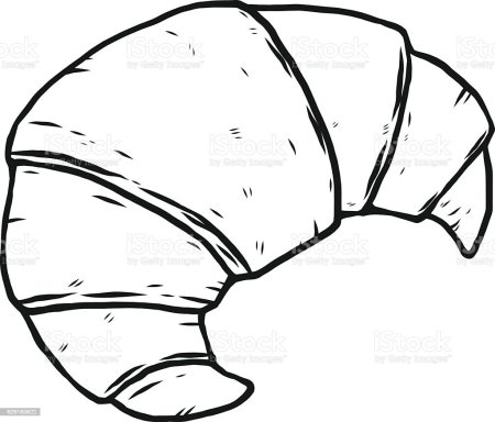 Круассан раскраска для детей