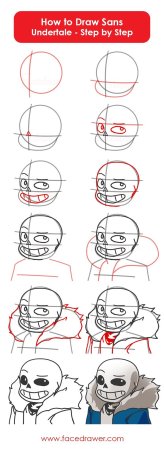 Поэтапное рисование Санса