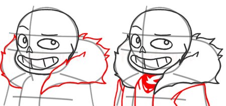 Как нарисовать Санса поэтапно