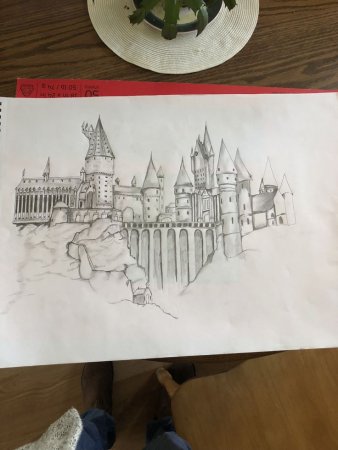 Хогвартс Гарри Поттер скетчинг