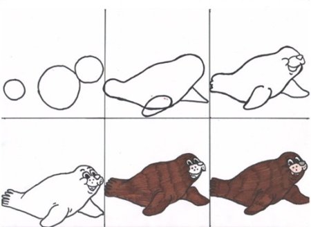 Рисование животные севера подготовительная группа