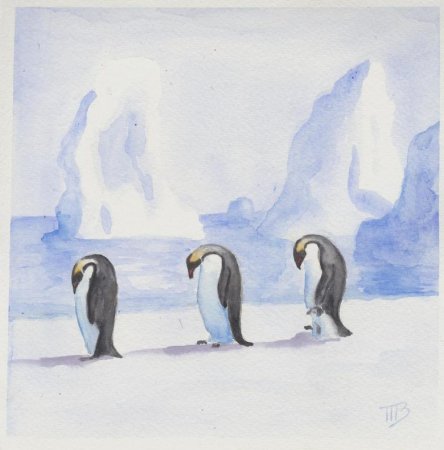 Этапы рисования зимнего пейзажа