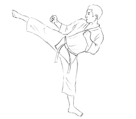 Нарисовать каратиста